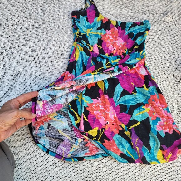 Roxy Hawaiian Floral One Shoulder Dress Medium - Picture 9 of 9